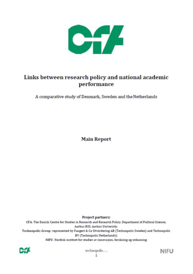 Based on a study commissioned by The Danish Council for Research and Innovation Policy (DFiR) this executive report examines the relationship between research policy and research performance in a long term perspective.